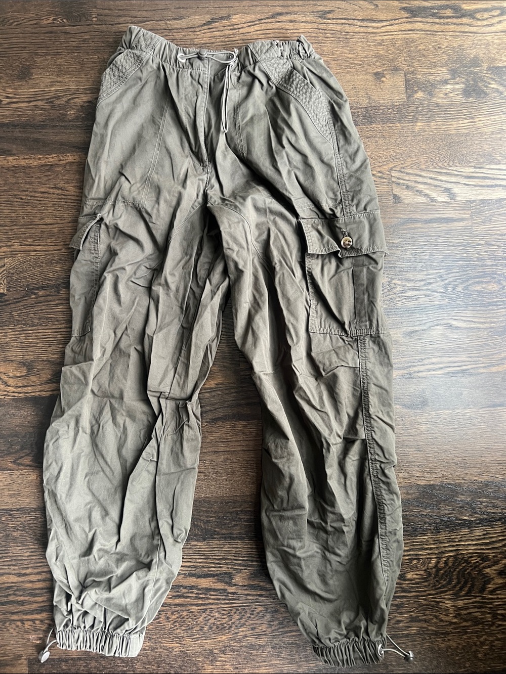 Avec Les Filles Cargo Jogger Pants Olive Green Army Green Military Green | S